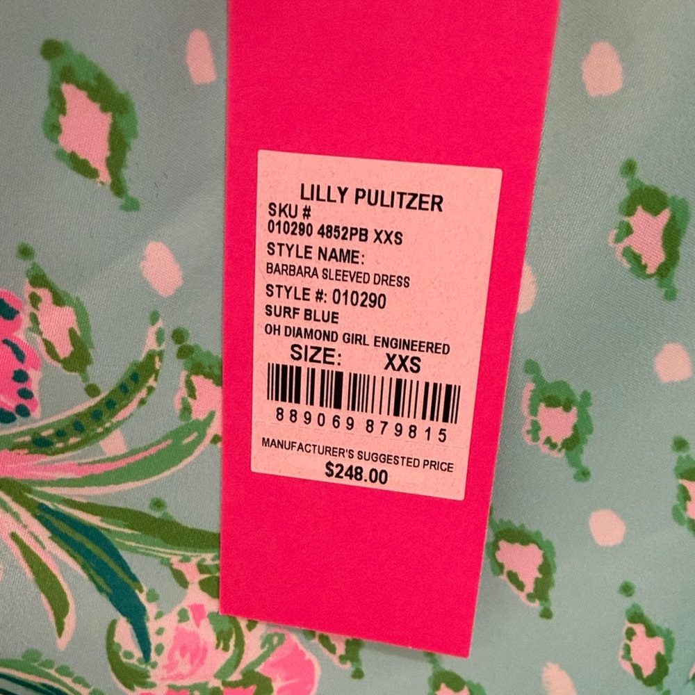 Lilly Pulitzer Barbara Floral Puff Sleeve Dress - NWT - Picture 6 of 8